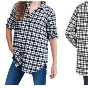 Madewell Plaid Flannel 100% Cotton Women’s Size M Button Up Oversized Shirt